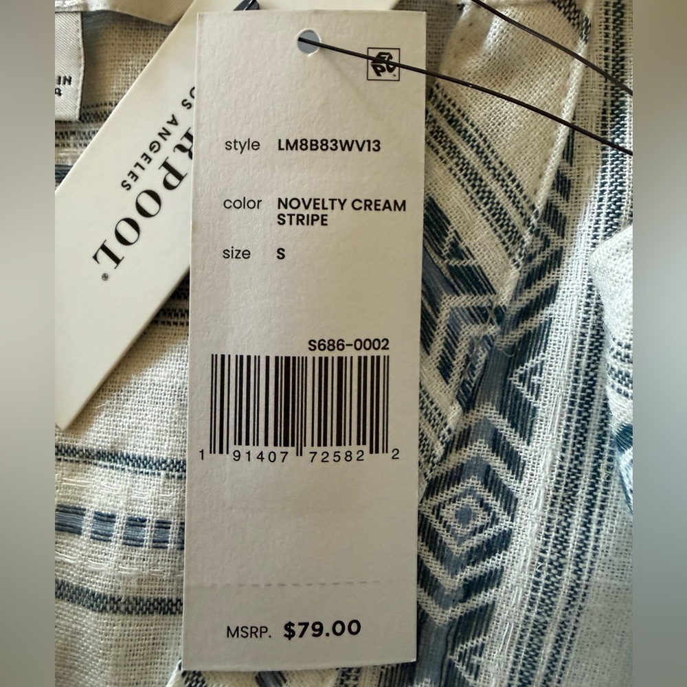 Liverpool‎ Los Angeles Women's Linen Blend Oversized Sleeveless Top, Size S, NWT - Picture 9 of 9